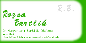 rozsa bartlik business card